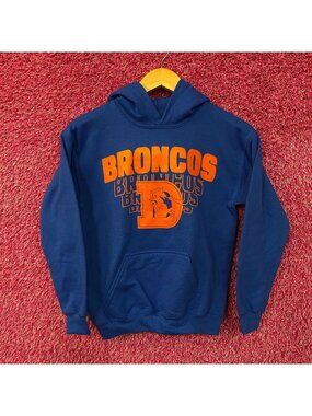 Denver Broncos Graphic Pullover Hoodie Medium